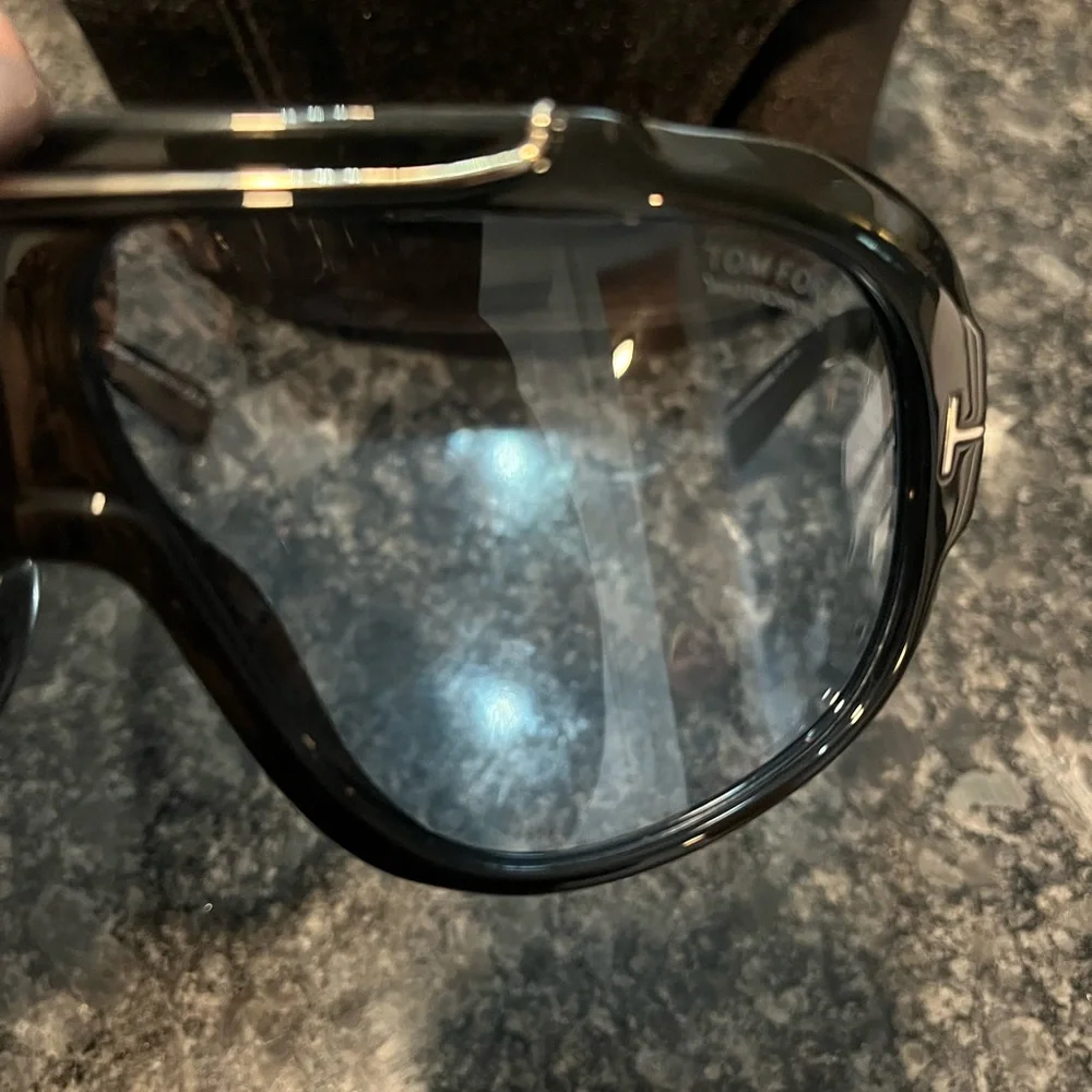 Tom Ford Black and Blue Shield Sunglasses - Picture 7 of 7